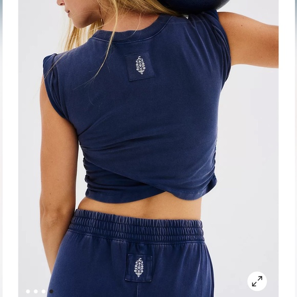 FP Movement by Free People Pants - Free people movement HOT SHOT crossover t-shirt 1 only TOP navy blue NWOT